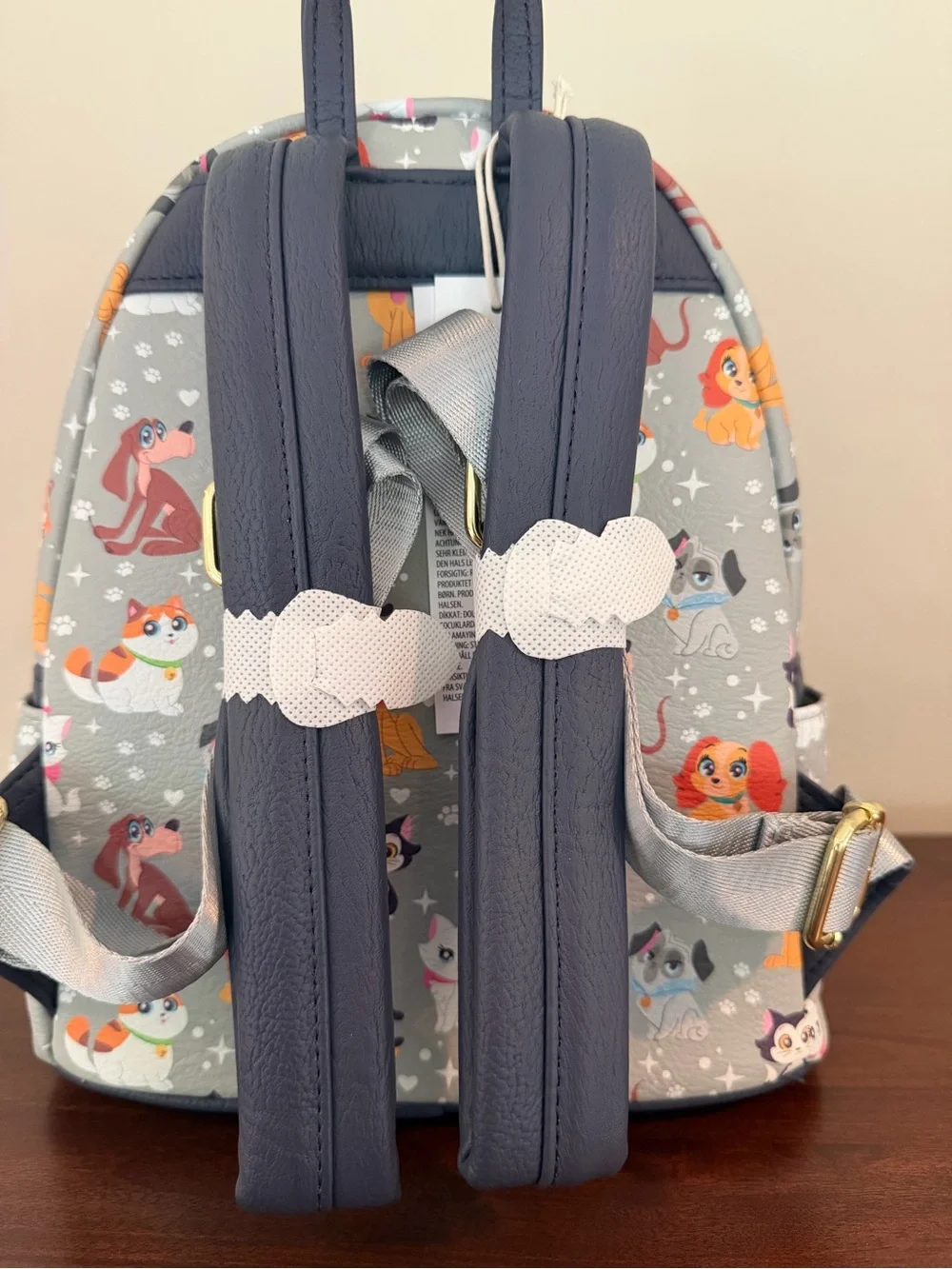 Disney Parks x Loungefly Disney Pets Mini Backpack Gray Blue NWT